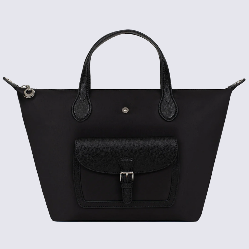 Sac cabas Hexagona, Sac porté main et épaule femme en synthétique noir