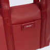 Sac Cabas Hexagona, Sac Cabas simili cuir grainé femme en synthétique rouge foncé