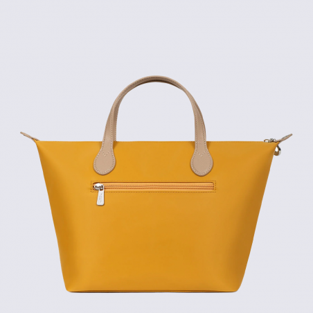 Sac Cabas Hexagona, Sac Cabas toile déperlante chic femme en synthétique jaune