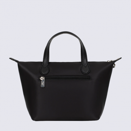 Sac cabas Hexagona, Sac cabas porté main femme en nylon déperlant noir