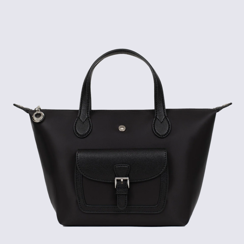 Sac cabas Hexagona, Sac cabas porté main femme en nylon déperlant noir