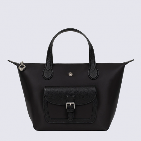 Sac cabas Hexagona, Sac cabas porté main femme en nylon déperlant noir