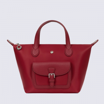 Sac cabas Hexagona, Sac cabas porté main femme en nylon déperlant rouge