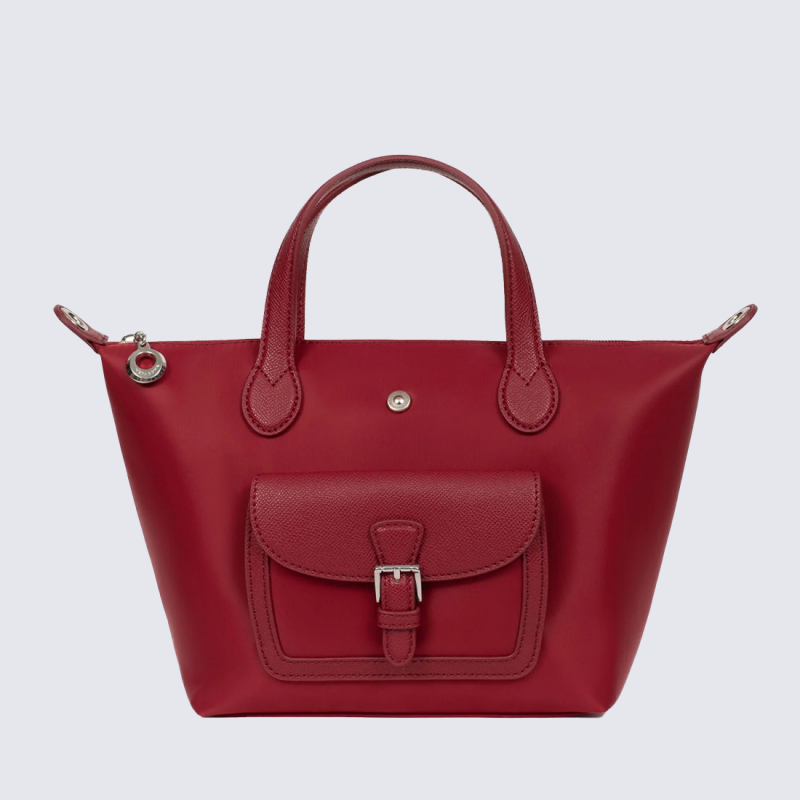 Sac cabas Hexagona, Sac cabas porté main femme en nylon déperlant rouge