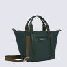 Sac cabas Hexagona, Sac cabas porté main femme en matière synthétique vert foncé sapin