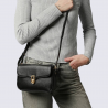 Sac bandoulière Hexagona, sac bandoulière chic femme en cuir noir