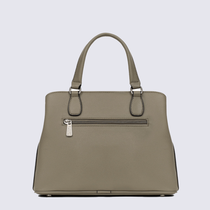 Sac à main Hexagona, Sac à main chic et pratique femme en cuir olive