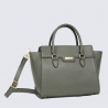 Sac porté main Hexagona, Sac porté main structuré élégant femme en synthétique kaki