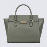 Sac porté main Hexagona, Sac porté main structuré élégant femme en synthétique kaki