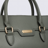 Sac porté main Hexagona, Sac porté main structuré élégant femme en synthétique kaki