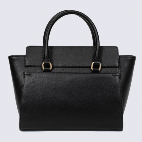 Sac porté main Hexagona, Sac porté main structuré élégant femme en synthétique noir