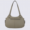 Sac porté épaule Hexagona, Sac porté épaule moderne et chic cuir grainé femme olive