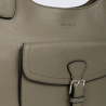 Sac porté épaule Hexagona, Sac porté épaule moderne et chic cuir grainé femme olive