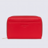 Porte-cartes Hexagona Confort, Porte-cartes compact femme en cuir fraise