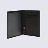 Portefeuille européen Hexagona, Portefeuille européen chic soft Homme cuir noir