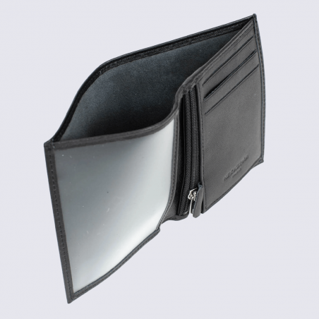 Portefeuille européen Hexagona, Portefeuille européen chic soft Homme cuir noir