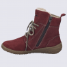 bottines Josef Seibel, bottines confort et chaude femme en cuir nubuck prune