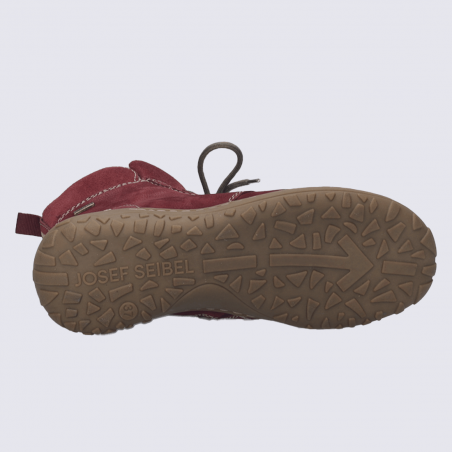 bottines Josef Seibel, bottines confort et chaude femme en cuir nubuck prune