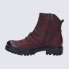 Bottines Josef Seibel, bottines élégantes et chic femme en cuir nubuck bordeaux