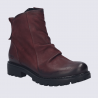Bottines Josef Seibel, bottines élégantes et chic femme en cuir nubuck bordeaux