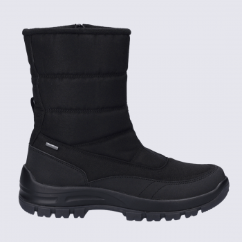 Bottes Josef Seibel, Bottes hiver chaude et confort homme en textile noir