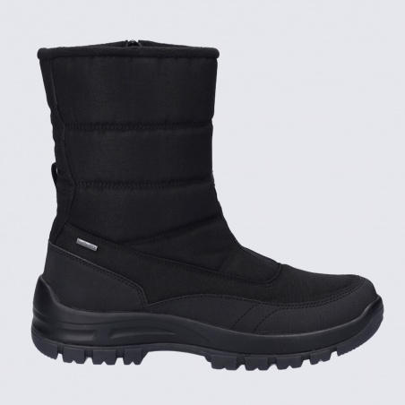 Bottes Josef Seibel, Bottes hiver chaude et confort homme en textile noir