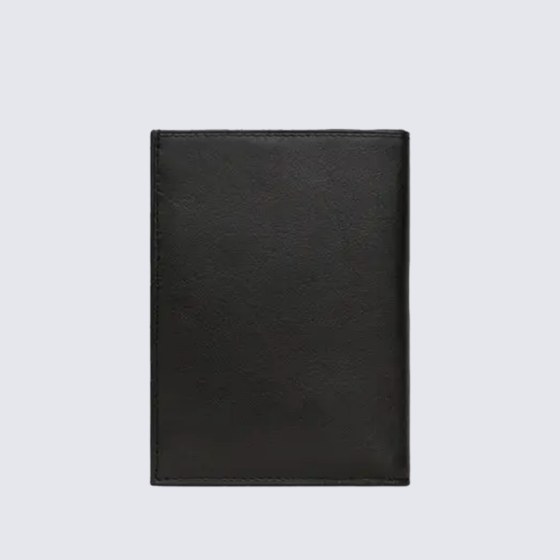Portefeuille Hexagona, Portefeuille élégant homme en cuir noir