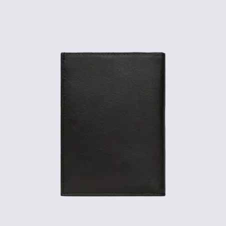 Portefeuille Hexagona, Portefeuille élégant homme en cuir noir