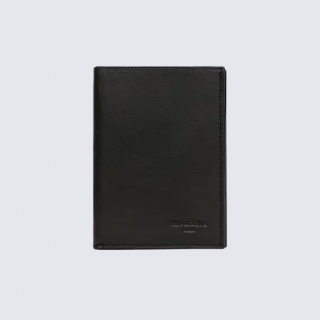 Portefeuille Hexagona, Portefeuille élégant homme en cuir noir