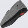 Chaussons Isotoner, chaussons brodés chaud et fourré femme en textile gris