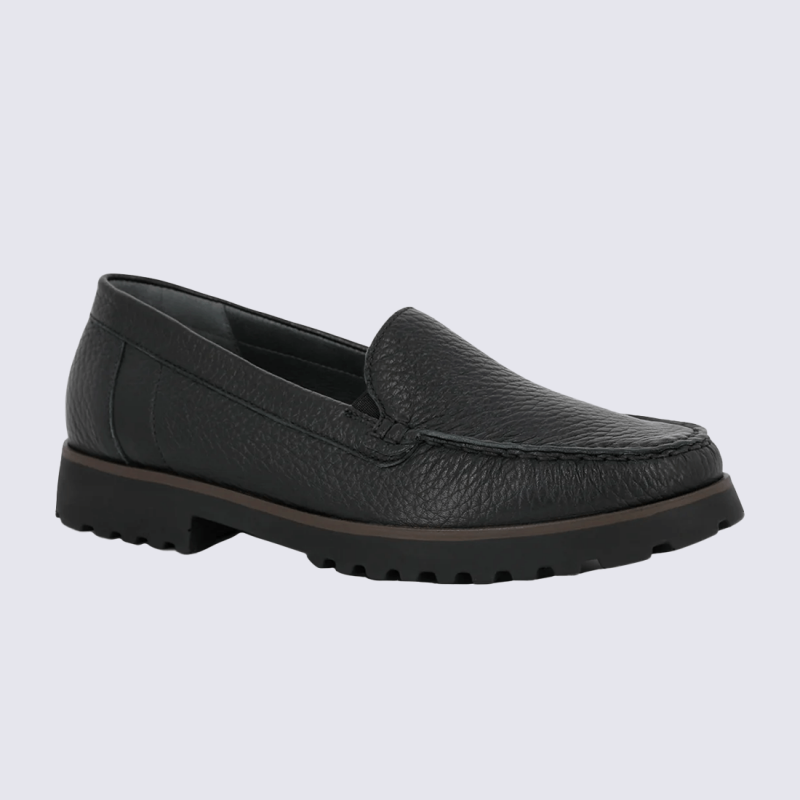 Mocassins Waldläufer, Mocassins confort et chic femme en cuir noir