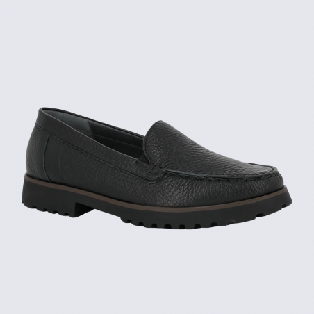 Mocassins Waldläufer, Mocassins confort et chic femme en cuir noir