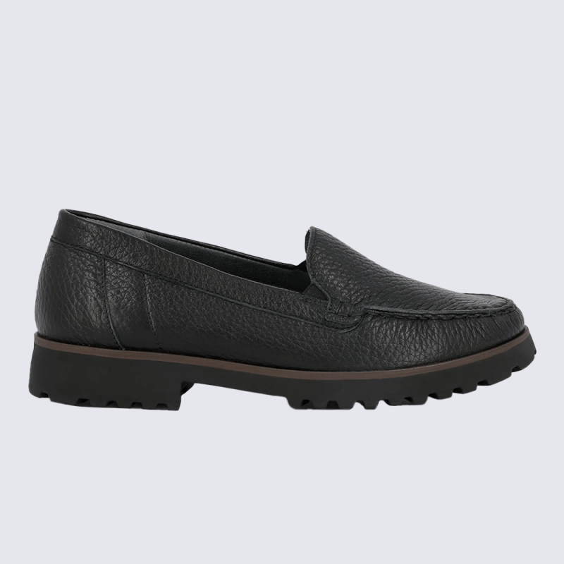 Mocassins Waldläufer, Mocassins confort et chic femme en cuir noir