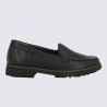 Mocassins Waldläufer, Mocassins confort et chic femme en cuir noir