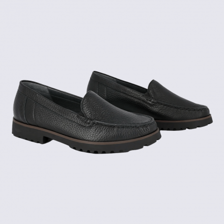 Mocassins Waldläufer, Mocassins confort et chic femme en cuir noir
