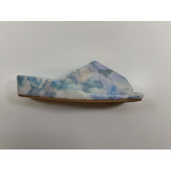 Marseille mule éponge bleu