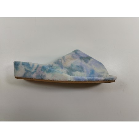 Marseille mule éponge bleu