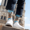 Chaussettes Doré Doré, Chaussettes motif Notre-Dame homme en coton peigné multicolore