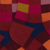 Chaussettes mi-mollet Doré Doré, Chaussettes motif échiquier femme en coton multicolore