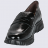 Mocassins Wonders, Mocassins plateforme femme en cuir verni noir