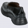 Mocassins Wonders, Mocassins plateforme femme en cuir verni noir
