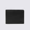 Portefeuille Hexagona, Portefeuille deux volets homme en cuir de vachette grainé noir