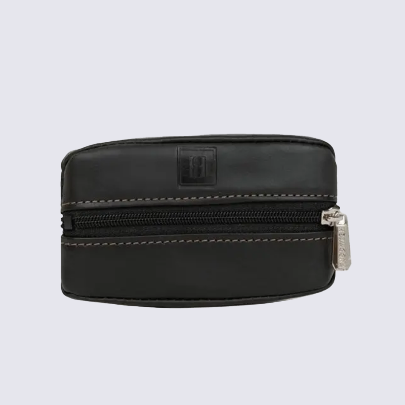 Porte-monnaie Hexagona, Hexagona compact homme en cuir noir
