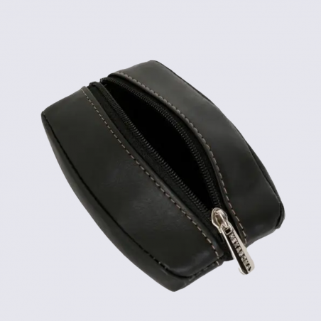 Porte-monnaie Hexagona, Hexagona compact homme en cuir noir