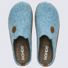 Mules Rohde, mules agréable et moderne femme en feutre bleu ciel