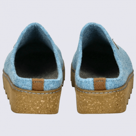 Mules Rohde, mules agréable et moderne femme en feutre bleu ciel