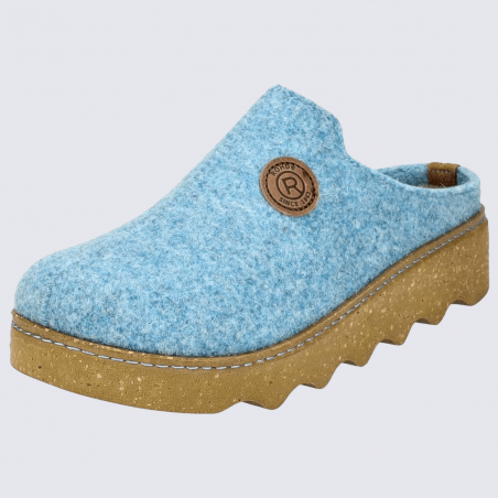 Mules Rohde, mules agréable et moderne femme en feutre bleu ciel