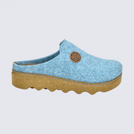 Mules Rohde, mules agréable et moderne femme en feutre bleu ciel