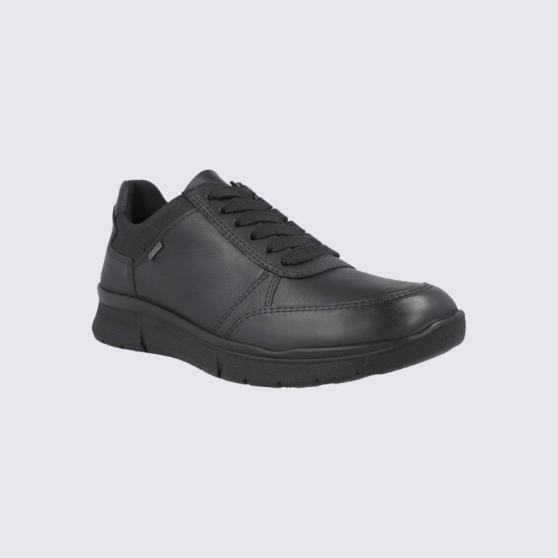 Chaussure Ara, sneaker confort et chic homme en cuir noir