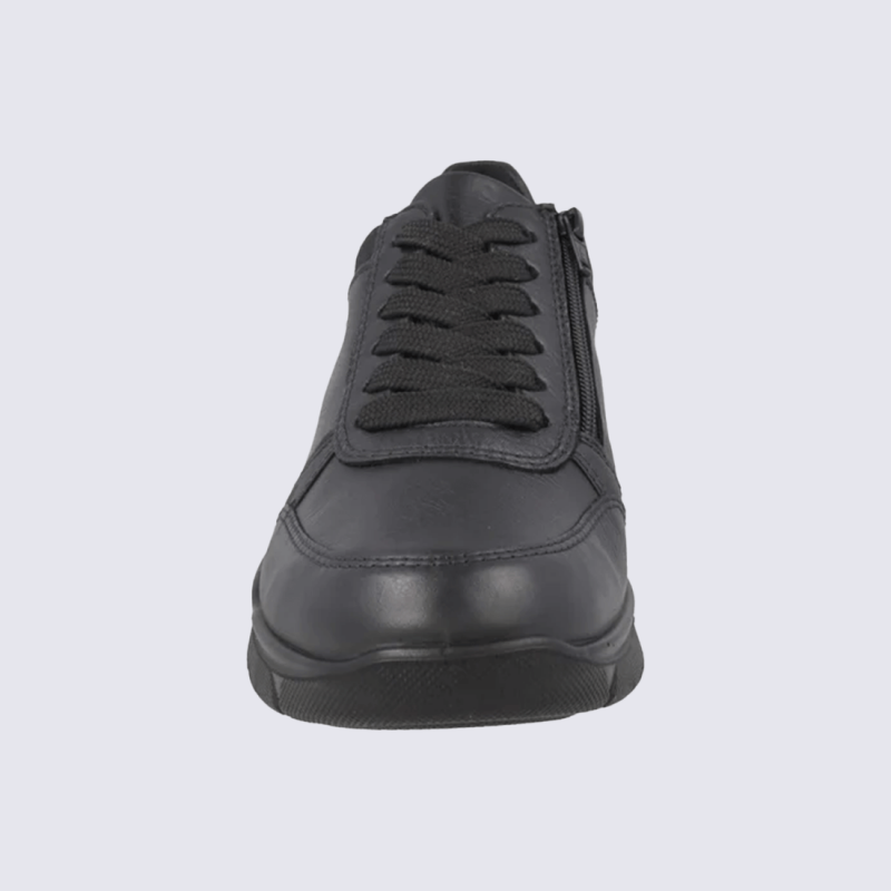 Chaussure Ara, sneaker confort et chic homme en cuir noir